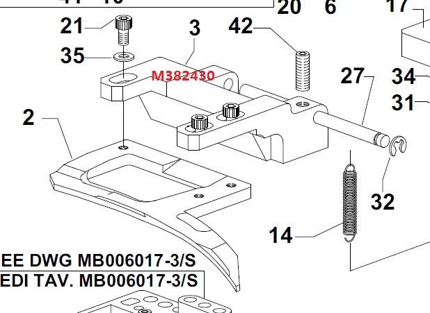 Bracket for plate M382430